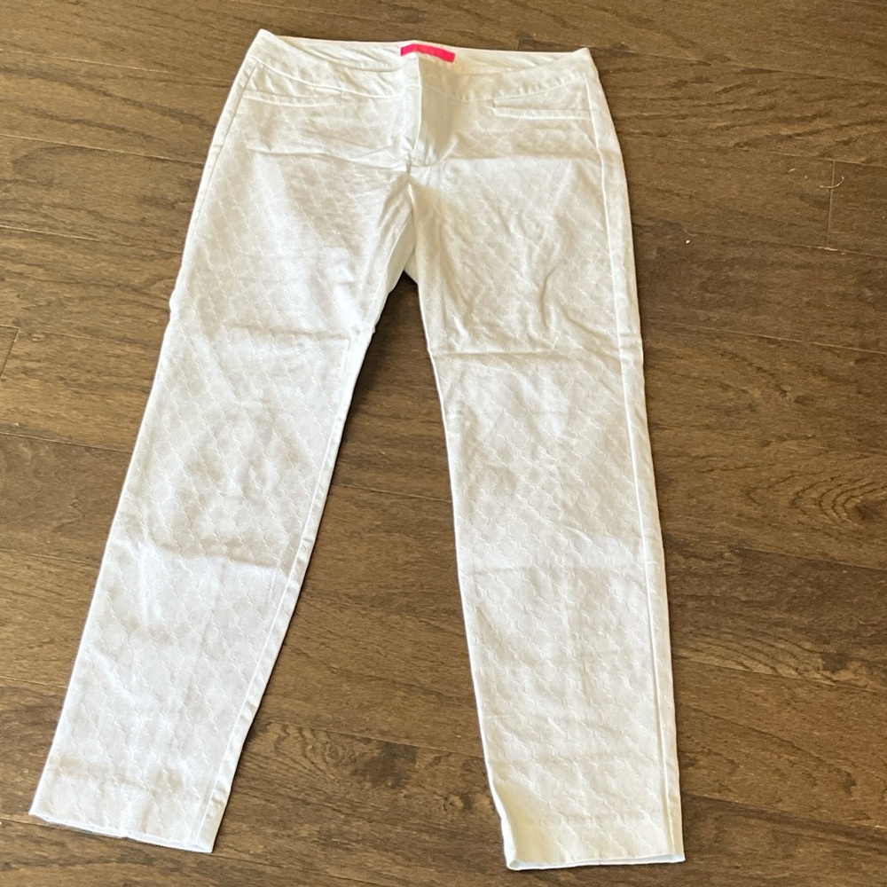 Lilly Pulitzer Cream Textured Pants